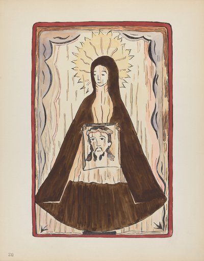 Plaat 20: Sint Veronica: Uit Portfolio "Spaanse Koloniale Ontwerpen van New Mexico" door American 20th Century