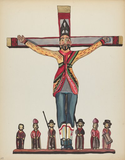 Plaat 29: Sint Acacius: Uit de portfolio "Spaanse koloniale ontwerpen van New Mexico" door American 20th Century
