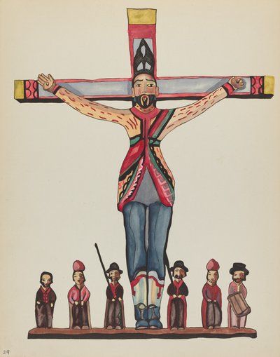 Plaat 29: Sint Acacius: Uit Portfolio "Spaanse Koloniale Ontwerpen van New Mexico" door American 20th Century