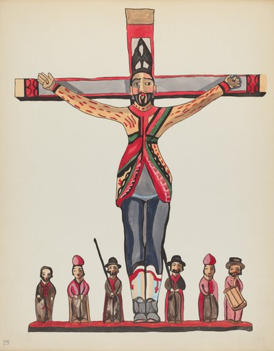 Plaat 29: Sint Acacius: Uit de portfolio "Spaanse koloniale ontwerpen van New Mexico" door American 20th Century