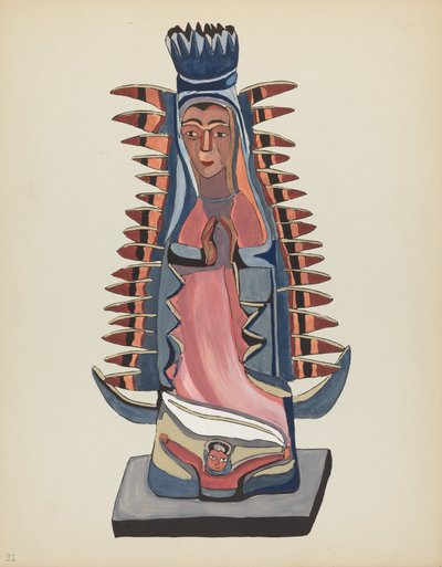 Plaat 31: Onze-Lieve-Vrouw van Guadalupe: Uit Portfolio "Spaanse Koloniale Ontwerpen van New Mexico" door American 20th Century