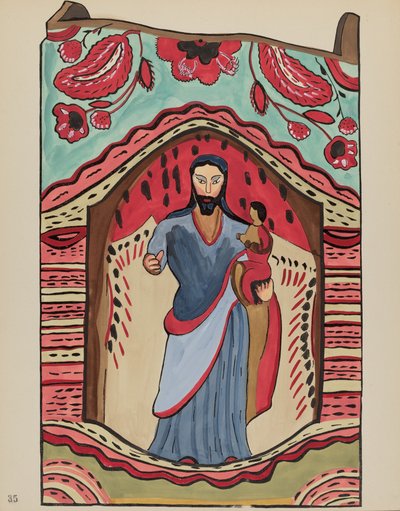 Plaat 35: St. Joseph: Uit portfolio "Spaanse koloniale ontwerpen van New Mexico" door American 20th Century