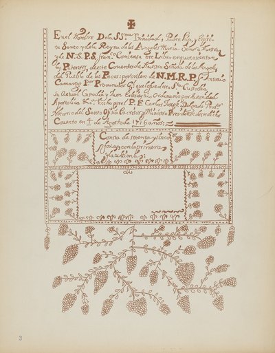 Plaat 3: Pecos Boek van Bezoeken: Uit Portfolio "Spaanse Koloniale Ontwerpen van New Mexico" door American 20th Century
