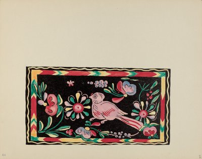 Plaat 44: Beschilderde Kistontwerpen: Uit Portfolio "Spaanse Koloniale Ontwerpen van New Mexico" door American 20th Century