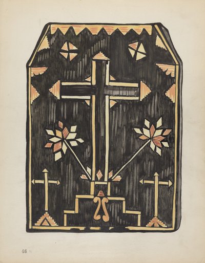 Plaat 46: Stro Applicatie Ontwerp: Uit Portfolio "Spaanse Koloniale Ontwerpen van New Mexico" door American 20th Century