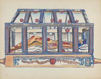 Plaat 4: Christus in het Graf: Uit Portfolio "Spaanse Koloniale Ontwerpen van New Mexico" door American 20th Century
