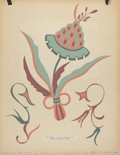 San Luis Rey Zijaltaar uit de portfolio "Decoratieve Kunst van Spaans Californië" door American 20th Century