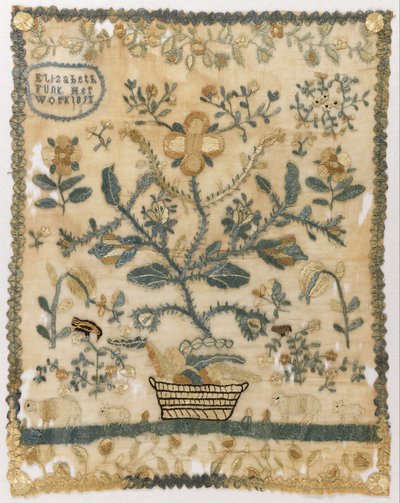 Merklap door American Elizabeth Funk