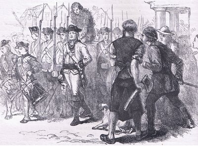 Een plattelander geteerd en gevederd, illustratie uit Cassells Geschiedenis van de Verenigde Staten uitgegeven door Cassell, Petter & Galpin, ca. 1900 (litho) door American English school