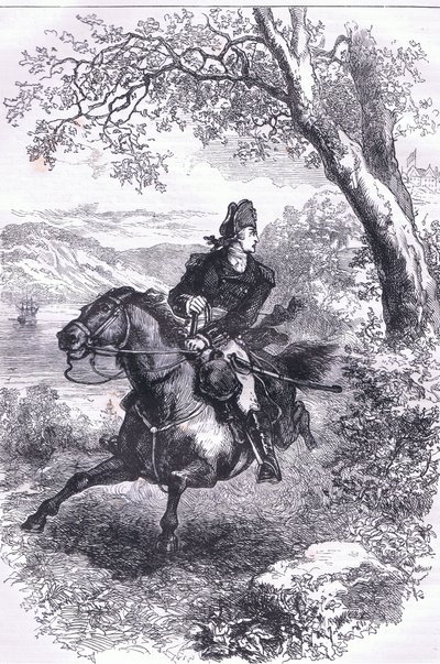 Ontsnapping van Benedict Arnold, illustratie uit Cassells Geschiedenis van de Verenigde Staten uitgegeven door Cassell, Petter & Galpin, c.1900 door American English school