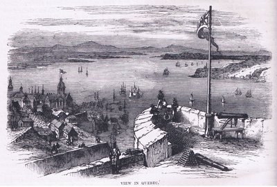 Uitzicht op Quebec, illustratie uit Cassells Geschiedenis van de Verenigde Staten uitgegeven door Cassell, Petter & Galpin, ca. 1900 (litho) door American English school