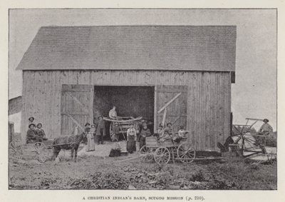 De schuur van een christelijke indiaan, Scugog missie door American Photographer (after)