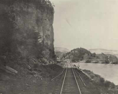 Castle Rock, New River (zwart-wit foto) door American Photographer (after)
