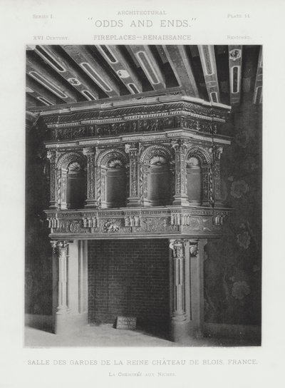 Open haard: Wachtkamer van de Koningin, Chateau De Blois, Frankrijk door American Photographer (after)