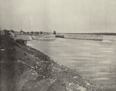 Government Locks bij Keokuk, Iowa door American Photographer (after)