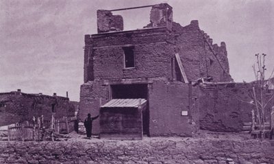 Oude Kerk van San Miguel, Santa Fe, NM, gebouwd van Adobe in 1550 door American Photographer (after)