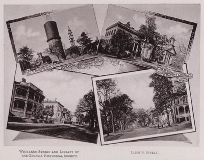 Oude Zeemanskapel; Reservoir; Eerste Afrikaanse Baptistenkerk; Hardee Residence; Eerste Witte Baptistenkerk; Whitaker Street en Bibliotheek van de Georgia Historical Society; Liberty Street door American Photographer (after)