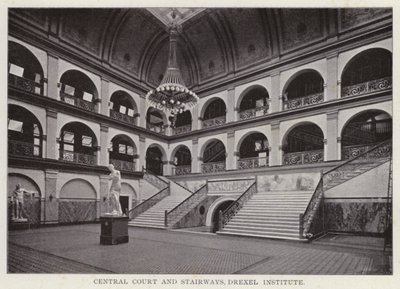 Philadelphia: Centrale Hof en Trappen, Drexel Institute door American Photographer (after)