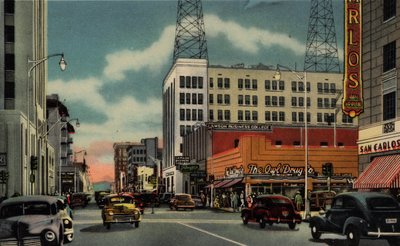 Phoenix, Arizona: Central Avenue, Kijkend naar het Zuiden vanaf Monroe door American Photographer (after)