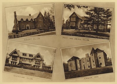 Princeton University: Court Club; Key and Seal Club; Gateway Club; Arbor Inn door American Photographer (after)