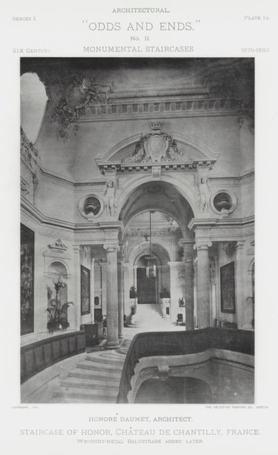 Trap van Eer, Chateau De Chantilly, Frankrijk door American Photographer (after)