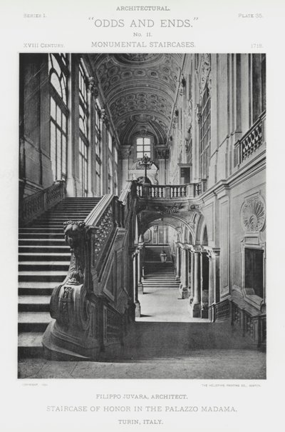 Eretrap in het Palazzo Madama, Turijn, Italië door American Photographer (after)