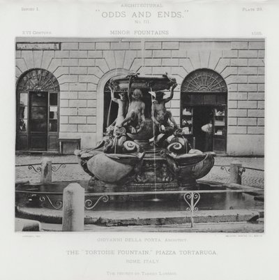 De "Schildpadfontein," Piazza Tortaruga, Rome, Italië door American Photographer (after)