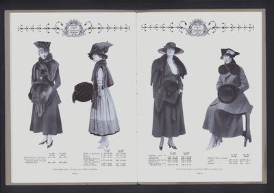 Twee-pagina spreiding uit The Theater of Fur Fashion door American Photographer (after)