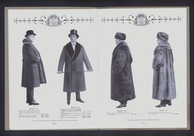 Twee-pagina spreiding uit The Theater of Fur Fashion door American Photographer (after)