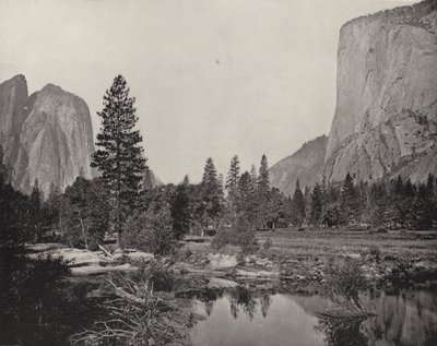 Yosemite Valley, Californië (zwart-wit foto) door American Photographer (after)