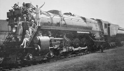 Een 4-8-4 klasse S-1 locomotief gebouwd door Baldwin voor de 