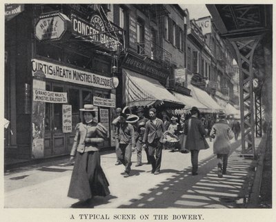 Een typisch tafereel op de Bowery door American Photographer