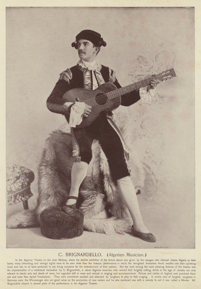 C Brignardello, Algerijnse muzikant door American Photographer