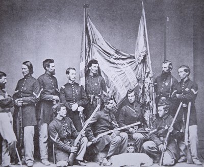 Kleurpartij van de 7e Illinois Infanterie door American Photographer