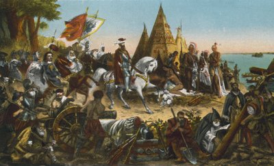 De ontdekking van de Mississippi door De Soto, mei 1541 (kleurenfoto) door American Photographer