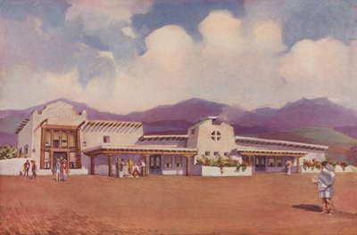 El Ortiz, Lamy, New Mexico (ingekleurde foto) door American Photographer