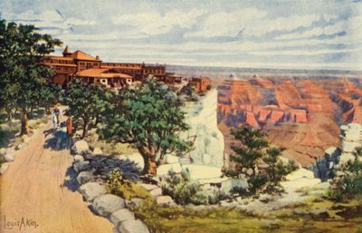 El Tovar Hotel aan de Rim, Grand Canyon National Park (kleurenfoto) door American Photographer