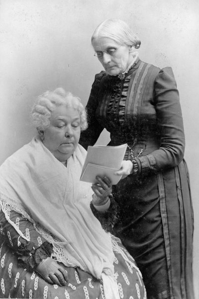 Elizabeth Cady Stanton met haar vriendin Susan B. Anthony door American Photographer