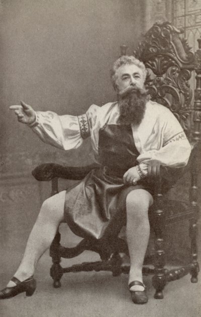 Emil Fischer, als Hans Sachs, in "Die Meistersinger Von Nurnburg" (z/w foto) door American Photographer