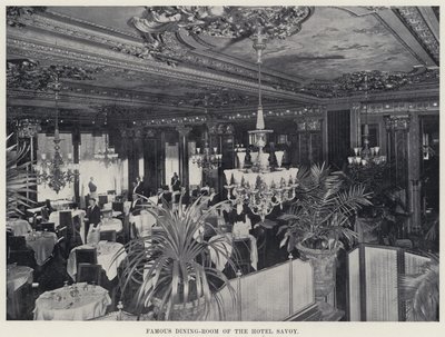 Beroemde eetkamer van het Hotel Savoy door American Photographer