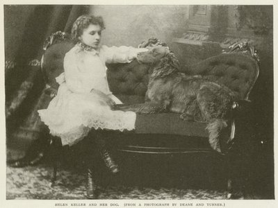 Helen Keller en haar hond door American Photographer