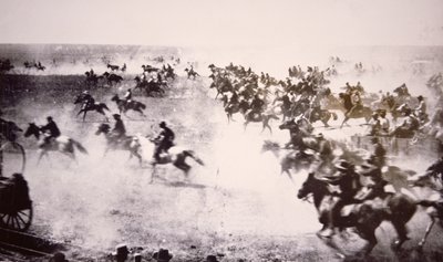 Homesteaders haasten zich naar de Cherokee Strip door American Photographer