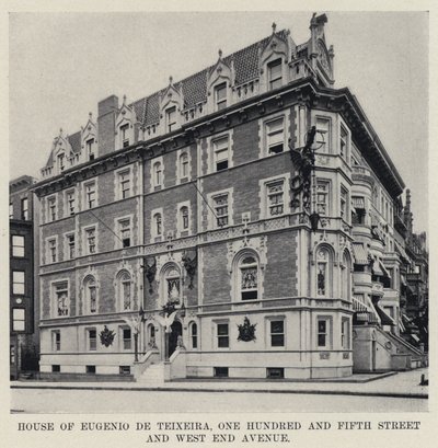 Huis van Eugenio de Teixeira, One Hundred and Fifth Street en West End Avenue door American Photographer