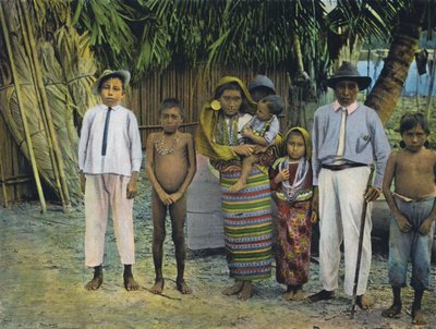 Indiase Familie, Eiland van Carti, San Blas, Republiek Panama door American Photographer