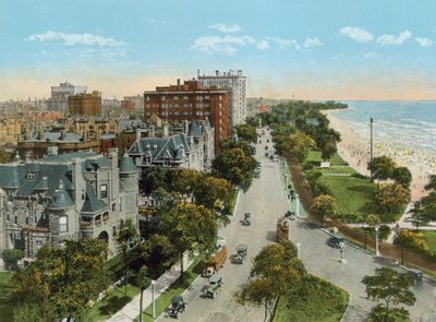 Lake Shore Drive, Noord vanaf Drake Hotel door American Photographer