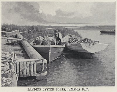 Aanmeren van oesterboten, Jamaica Bay door American Photographer