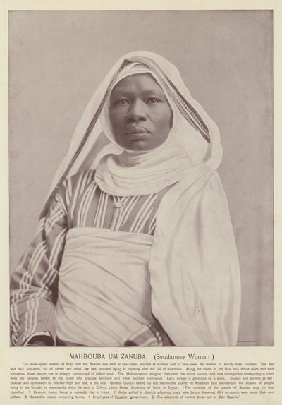 Mahbouba Um Zanuba, Soedanese Vrouw door American Photographer