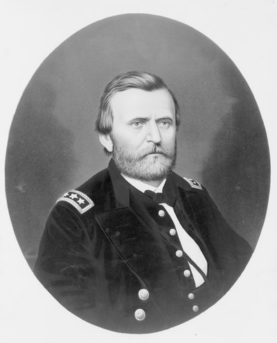 Generaal-majoor Ulysses S. Grant, ca. 1866 (chromolithografie) door American Photographer