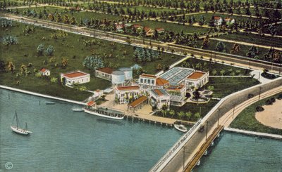 Miami, Florida, ca 1925: Het Aquarium (kleurenfoto) door American Photographer