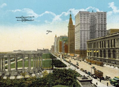 Michigan Boulevard en Grant Park, kijkend naar het Zuiden door American Photographer